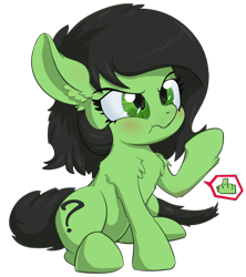 Size: 1334x1500 | Tagged: safe, artist:lockhe4rt, artist:transgressors-reworks, color edit, edit, oc, oc only, oc:anon, oc:anon filly, earth pony, pony, angry, blushing, chest fluff, colored, cute, female, filly, fluffy, foal, fuck you, hooves, middle finger, rude, scrunchy face, simple background, solo, transparent background, vulgar