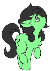 Size: 731x1041 | Tagged: safe, artist:lockhe4rt, oc, oc only, oc:anon filly, chest fluff, female, filly, simple background, solo, transparent background
