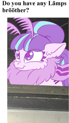 Size: 478x845 | Tagged: safe, artist:lockhe4rt, starlight glimmer, moth, mothpony, original species, chest fluff, crossing the memes, cute, equal cutie mark, exploitable meme, fluffy, glimmerbetes, lämp, lööps, meme, moth meme, species swap