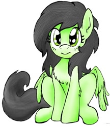 Size: 1000x1160 | Tagged: safe, artist:lockhe4rt, oc, oc only, oc:anon filly, pegasus, pony, female, filly, looking at you, simple background, solo