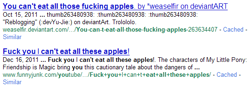 Size: 538x187 | Tagged: safe, .mov, apple.mov, fuck you i can eat all these apples, google, meta, text, text only
