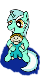 Size: 180x341 | Tagged: safe, artist:rydelfox, lyra heartstrings, pony, unicorn, doll, filly, foal, humie, sitting, solo