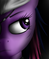 Size: 2400x2900 | Tagged: safe, artist:phon-e, twilight sparkle, pony, unicorn, bandage, bust, close-up, female, future twilight, high res, mare, portrait, solo