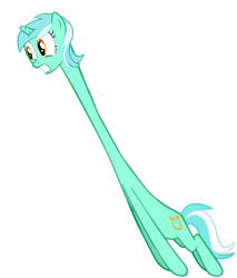 Size: 970x1136 | Tagged: safe, artist:bommster, lyra heartstrings, pony, unicorn, female, impossibly long neck, long neck, mare, nope, reaction image, simple background, solo, transparent background, wat