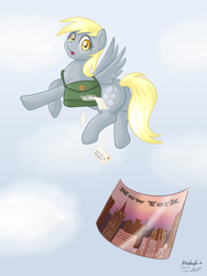 Size: 750x1000 | Tagged: safe, artist:ratofdrawn, derpy hooves, pegasus, pony, female, mare, plot, solo