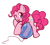 Size: 463x414 | Tagged: safe, artist:lulubell, pinkie pie, earth pony, pony, balloon, simple background, solo, white background