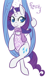 Size: 300x500 | Tagged: safe, artist:lulubell, rarity, pony, unicorn, ribbon, simple background, solo, white background