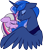 Size: 378x440 | Tagged: safe, artist:lulubell, princess luna, twilight sparkle, alicorn, pony, crying, female, hug, immortality blues, lesbian, mortal twilight, old, shipping, simple background, transparent background, twiluna, winghug