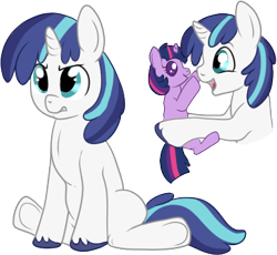 Size: 390x359 | Tagged: safe, artist:lulubell, shining armor, twilight sparkle, pony, unicorn, baby, baby pony, babylight sparkle, boop, colt, foal, simple background, transparent background