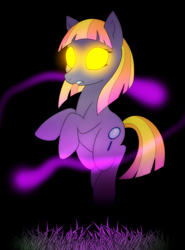Size: 888x1200 | Tagged: safe, artist:stalkernin, oc, oc only, oc:ruby, earth pony, ghost pony, pony, female, filly, glowing eyes, mare, solo, story of the blanks