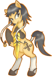 Size: 792x1175 | Tagged: safe, artist:pony-untastic, pony, bleach (manga), ponified, rearing, simple background, soi fon, solo, tail wrap, transparent background