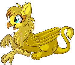 Size: 500x431 | Tagged: safe, artist:lulubell, oc, oc only, oc:ticket, griffon, griffonized, simple background, solo, species swap, transparent background