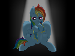 Size: 1749x1307 | Tagged: safe, artist:ratofdrawn, rainbow dash, pegasus, pony, crying, female, sad, solo