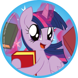 Size: 2301x2301 | Tagged: safe, artist:jcosneverexisted, twilight sparkle, twilight sparkle (alicorn), alicorn, pony, book, female, magic, mare, solo