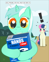 Size: 1667x2083 | Tagged: safe, artist:negasun, bon bon, lyra heartstrings, sweetie drops, hand, humie, that pony sure does love hands