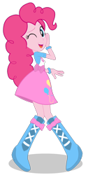 Size: 824x1634 | Tagged: safe, artist:negasun, pinkie pie, equestria girls, simple background, solo, spoiler alert, transparent background, vector