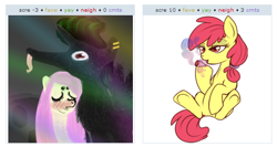 Size: 540x288 | Tagged: safe, artist:diggledagger, artist:lulubell, apple bloom, fluttershy, pegasus, pony, drugs, exploitable meme, joint, juxtaposition, juxtaposition win, meme, prince sephiroth lunabeam shinigami vii