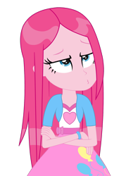 Size: 1042x1458 | Tagged: safe, artist:negasun, pinkie pie, equestria girls, duckface, pinkamena diane pie, solo, straight hair, wet hair, wet mane