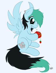 Size: 465x605 | Tagged: dead source, safe, artist:meggchan, oc, oc only, oc:liz, pegasus, pony, solo