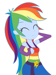 Size: 1042x1396 | Tagged: safe, artist:negasun, rainbow dash, equestria girls, fall formal outfits, solo