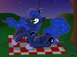 Size: 3264x2448 | Tagged: safe, artist:selenophile, princess luna, alicorn, pony, fireworks, night, solo, stars