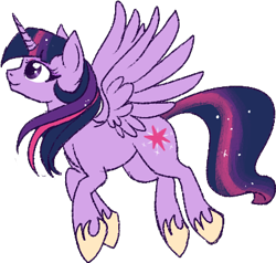 Size: 406x386 | Tagged: safe, artist:lulubell, twilight sparkle, twilight sparkle (alicorn), alicorn, pony, female, mare, simple background, solo, transparent background