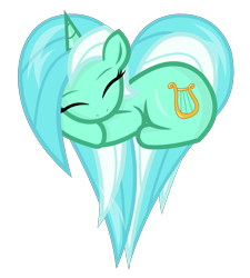 Size: 2500x2778 | Tagged: safe, artist:negasun, lyra heartstrings, heart pony, simple background, sleeping, solo, transparent background, vector