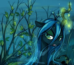 Size: 1000x878 | Tagged: safe, artist:quiss, queen chrysalis, changeling, changeling queen, female, floppy ears, solo