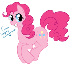 Size: 600x555 | Tagged: safe, artist:lulubell, pinkie pie, earth pony, pony, simple background, solo, white background