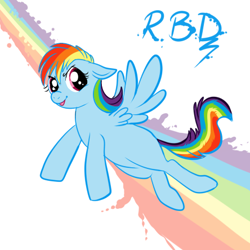 Size: 444x444 | Tagged: safe, artist:lulubell, rainbow dash, pegasus, pony, filly, filly rainbow dash, simple background, solo, white background