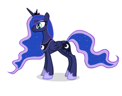 Size: 6366x4996 | Tagged: safe, artist:selenophile, princess luna, alicorn, pony, absurd resolution, simple background, smiling, solo, transparent background, vector