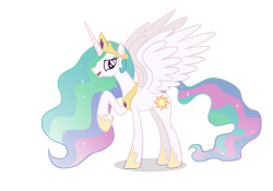 Size: 11736x8223 | Tagged: safe, artist:selenophile, princess celestia, alicorn, pony, absurd resolution, female, mare, raised hoof, simple background, smiling, solo, transparent background, vector