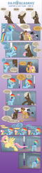 Size: 1063x4388 | Tagged: safe, artist:sorcerushorserus, dumbbell, gilda, hoops, quarterback, rainbow dash, score, griffon, pegasus, pony, comic:dash academy, comic, douchebag, female, lockers, male, mare, stallion