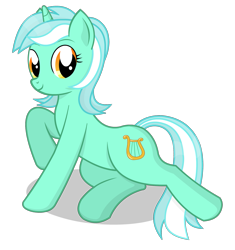 Size: 1667x1771 | Tagged: safe, artist:negasun, lyra heartstrings, pony, unicorn, female, mare, simple background, solo, white background