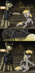 Size: 2732x5743 | Tagged: safe, artist:dimfann, derpy hooves, pegasus, pony, absurd resolution, comic, cuffs, female, i can break these cuffs, mare, police, subversion, subverted meme