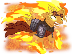 Size: 800x600 | Tagged: safe, artist:cometthemicroraptor, pony, unicorn, chandra nalaar, female, fire, magic the gathering, mare, planeswalker, ponified, solo