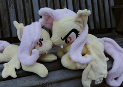 Size: 1175x835 | Tagged: safe, artist:meggchan, fluttershy, bat pony, pony, bats!, flutterbat, irl, photo, plushie, race swap