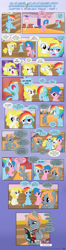 Size: 1094x4147 | Tagged: safe, artist:sorcerushorserus, brolly, derpy hooves, firefly, rainbow dash, surprise, whitewash, oc, oc:red sorena, pegasus, pony, comic:dash academy, g1, argie ribbs, baby ribbs, chainmail bikini, comic, female, g1 to g4, generation leap, male, mare, parody, red sonja, stallion