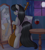 Size: 1600x1795 | Tagged: safe, artist:ratofdrawn, octavia melody, earth pony, pony, bipedal, bowtie, cello, glass, mirror, musical instrument, plot, reflection, solo, wine