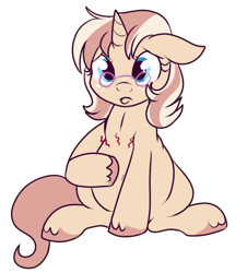 Size: 450x498 | Tagged: safe, artist:lulubell, oc, oc only, oc:lulubell, pony, unicorn, chubby, floppy ears, frown, glasses, hungry, looking at you, pouting, sad, simple background, sitting, solo, transparent background, unshorn fetlocks, vector