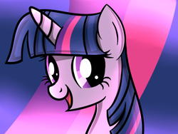 Size: 900x675 | Tagged: safe, artist:heavymetalbronyyeah, twilight sparkle, cute, happy, looking at you, open mouth, portrait, smiling, solo