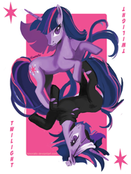 Size: 648x864 | Tagged: safe, artist:hinoraito, twilight sparkle, unicorn twilight, pony, unicorn, bandage, female, future twilight, mare, self ponidox