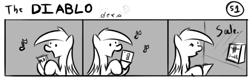 Size: 802x253 | Tagged: safe, artist:tetrapony, derpy hooves, pegasus, pony, comic:the daily derp, comic, female, mare, nintendo ds, solo, the diablo derp