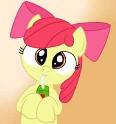 Size: 1697x1818 | Tagged: safe, artist:an-tonio, artist:lord waite, apple bloom, adorabloom, colored, cute, juice box, solo