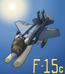 Size: 800x900 | Tagged: safe, artist:anearbyanimal, oc, oc only, original species, plane pony, pony, f-15c, plane, solo