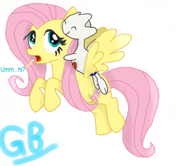 Size: 900x854 | Tagged: safe, artist:gigabowser, fluttershy, pegasus, pony, crossover, fairy type pokémon, female, flying, flying type pokémon, johto pokémon, mare, pokémon, pokémon gold and silver, simple background, togetic