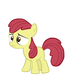 Size: 423x470 | Tagged: safe, artist:powderpony, apple bloom, earth pony, pony, female, filly, missing accessory, simple background, solo, transparent background, vector