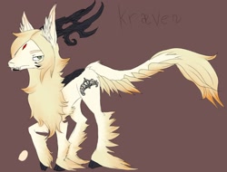 Size: 1280x973 | Tagged: safe, artist:brainiac, oc, oc only, oc:kraeven, kirin, concept art, unshorn fetlocks