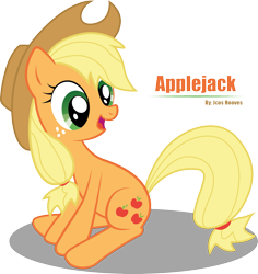 Size: 2181x2310 | Tagged: safe, artist:jcosneverexisted, applejack, earth pony, pony, simple background, solo, transparent background, vector