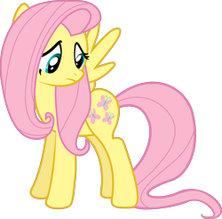 Size: 9479x9320 | Tagged: safe, artist:xhalesx, derpibooru import, fluttershy, pegasus, pony, magical mystery cure, .svg available, absurd resolution, female, frown, looking back, mare, simple background, solo, spread wings, transparent background, vector, white background, wings, worried